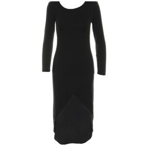 Revolve Benjamin Jay Black Jay Layne hi low modal Long Sleeve Dress, size M